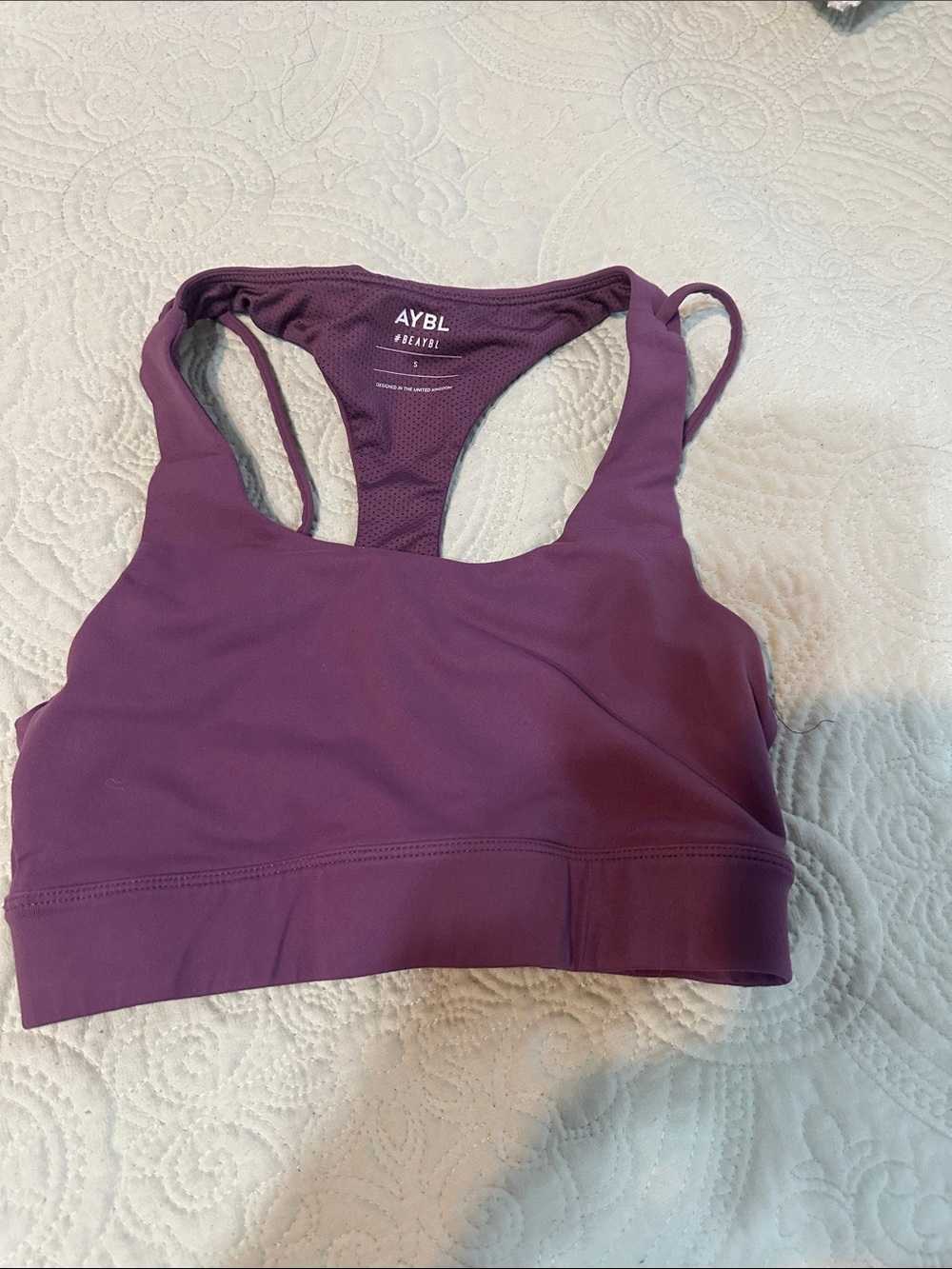 AYBL Deep Plum Racerback Sports Bra